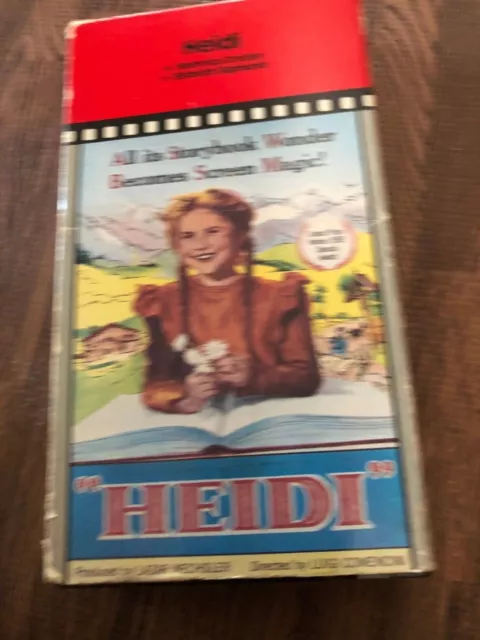 Vintage VHS Heidi 1986 Version 1953 Vidéo Trésors de Collection
