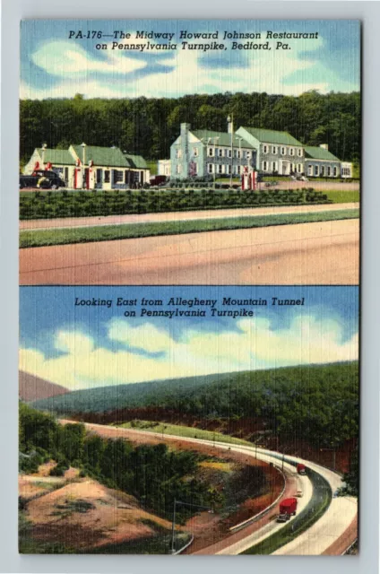 Turnpike PA-Pennsylvania, Howard Johnson Restaurant Vintage Postcard