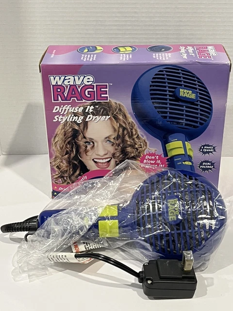 VINTAGE WAVE RAGE Hair Dryer Diffuser Dual Voltage Curly Top  display picture 3