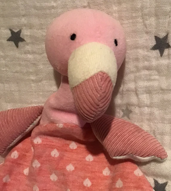 JELLYCAT FLAMINGO LULU Bird Pink Soother Blankie Comforter Soft Toy £24