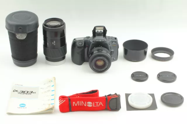 《 Near MINT 》 Minolta α303si Super Alpha Maxxum Dynax Camera + 2 Lens From Japan