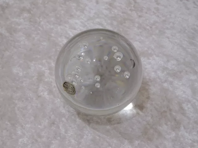 Bohemia Glass Vidrio Diseño Pisapapeles Hecho a Mano Bubbles