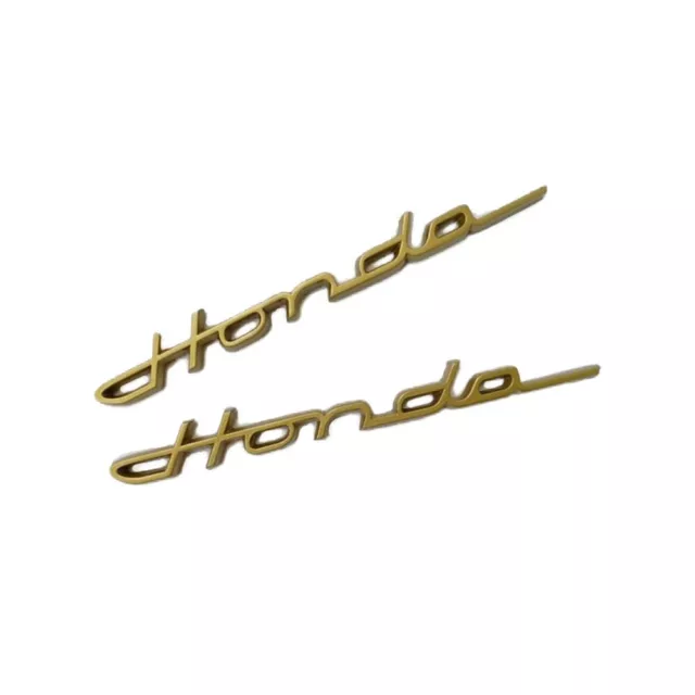 2 PCS Honda Latina Emblem Font GOLD Color Universal Motorcycle Badge 20 X 1.5CM