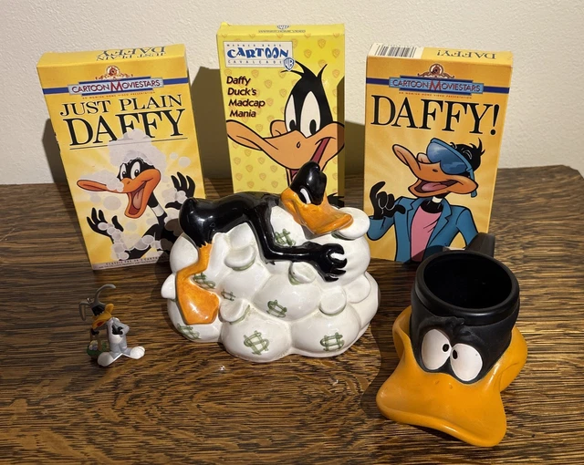 WARNER BROS.DAFFY DUCK 1980s Collection! (3)Memorabilia & (3)VHS Items ...