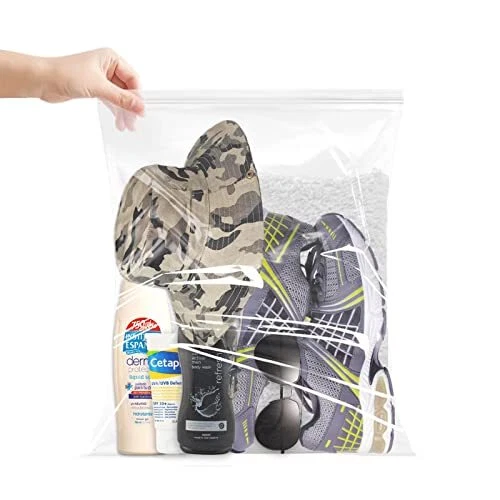 Zipper Storage Bags, Pack of 20, 3.5 Gallon Reclosable Plastic