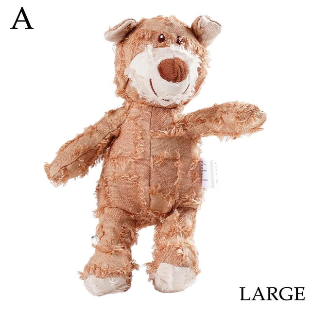 Light brown #1 Extreme Bear Dog Toy Indestructible Robust Bear Squeaky Toys A D2