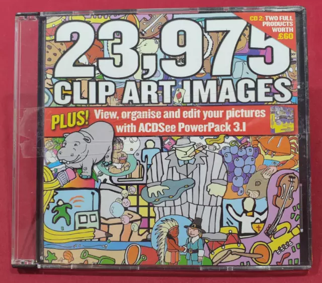 23,975 Clip Art Immagini CD ROM Grafica per PC