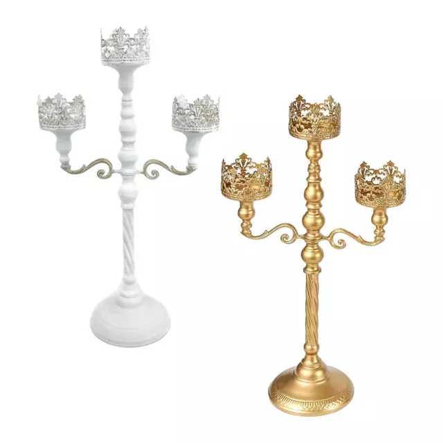 Candelabro de metal, simple soporte para velas de punta para festivales,