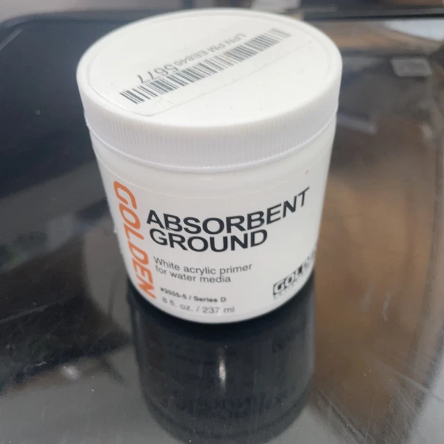 Cebadora de acrílico molido absorbente dorado para pintura en acuarela y lavados 237 ml