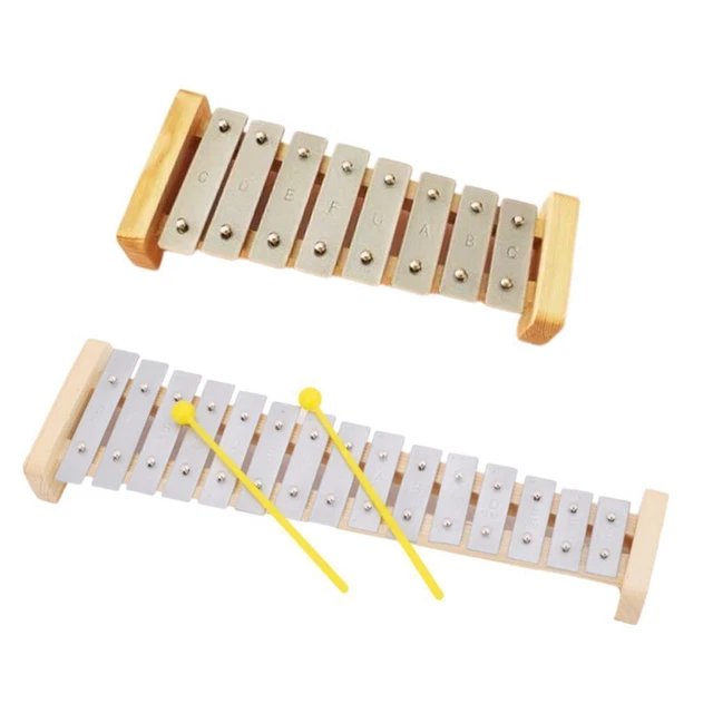 Xylophone En Bois 15 Notes Pour Enfants - Instrument Musical Éducatif Avec Maillets Et Chiffon