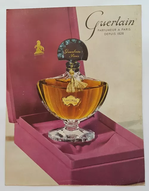 GUERLAIN parfum Shalimar  -  PUBLICITE 1955 - AD advertising  603