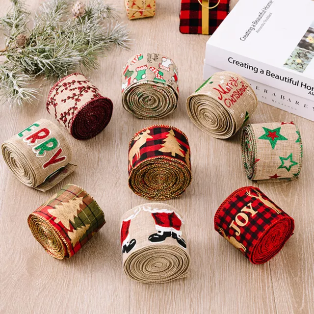 Christmas Strip Handicraft Accessories Craft Ribbon for Wreath Bows Bouquet Cake