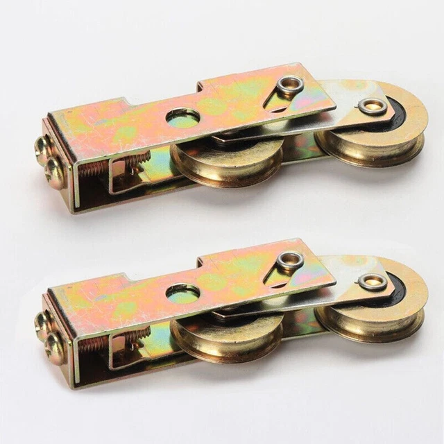 25mm 4pcs Durable Double Coulissant Rouleau Rail Porte Roue Salle De