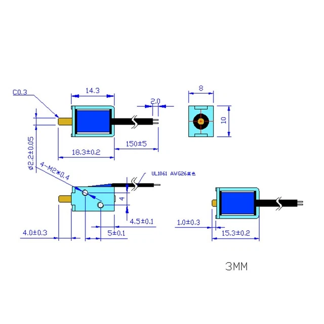 Mini DC Elektromagnet Rahmen Feder Magnet Typ Stosstyp Pull Typ Solenoid 5V/12V