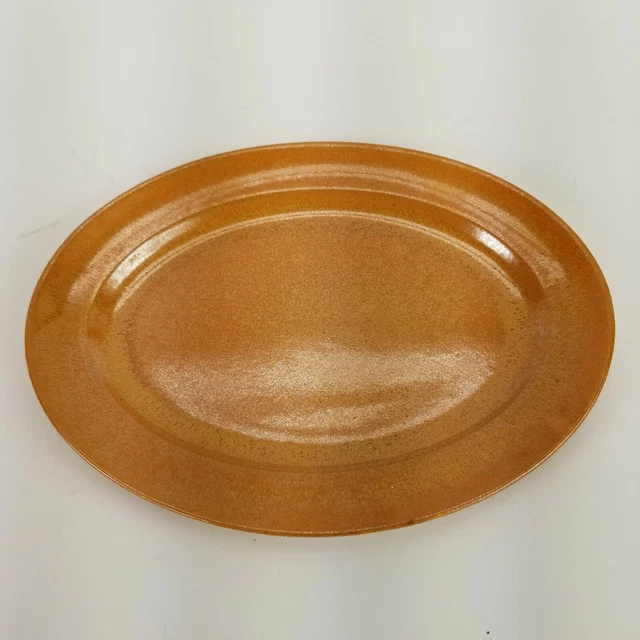 Vintage 1930s Homer Laughlin Wells Art Glaze Rust Serving Platter Tray 11.5" EUC