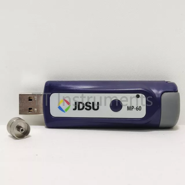 JDSU Viavi MP-60 USB Fiber Optic Power Meter w/ 2.5mm & 1.25mm Adapters