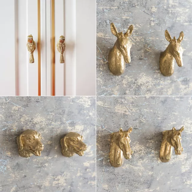Chic bouton animal commode garde-robe poignée de porte armoire armoire bouton tiroir tirage