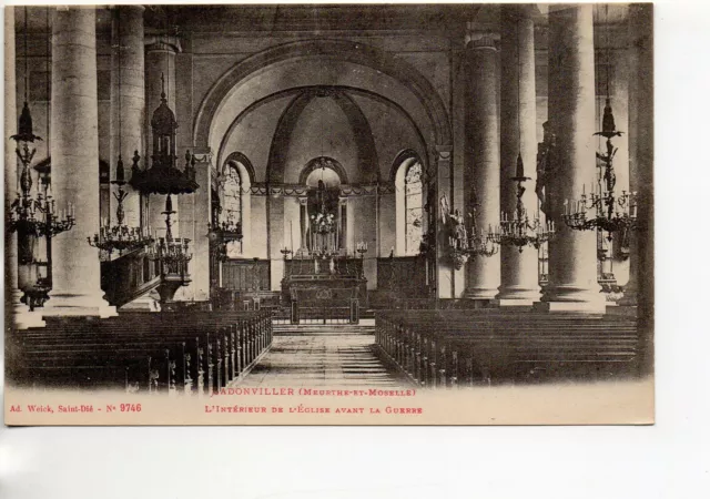 BADONVILLER - Meurthe and Moselle - CPA 54 - the interior of the church 1