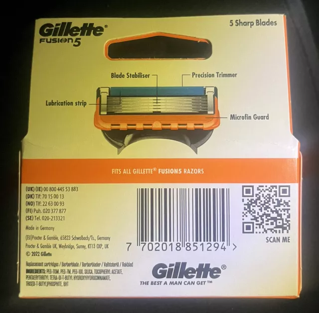 Gillette Fusion Razor Blades 4 Refills