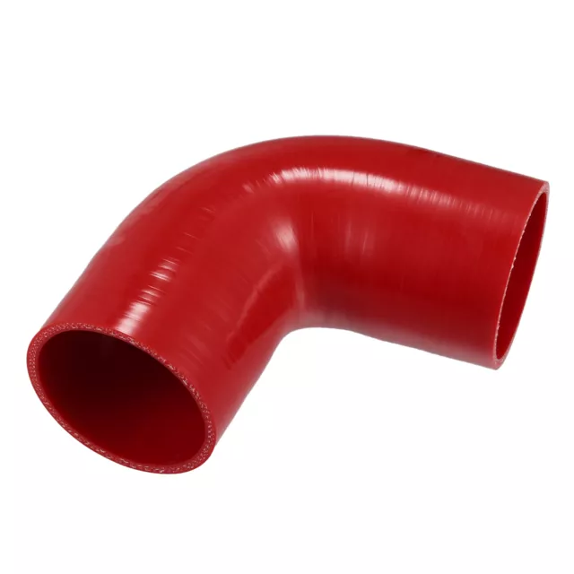 90 Degree Elbow Coupler Silicone Hose, 76Mm 2.99" Id For Car Rouge.