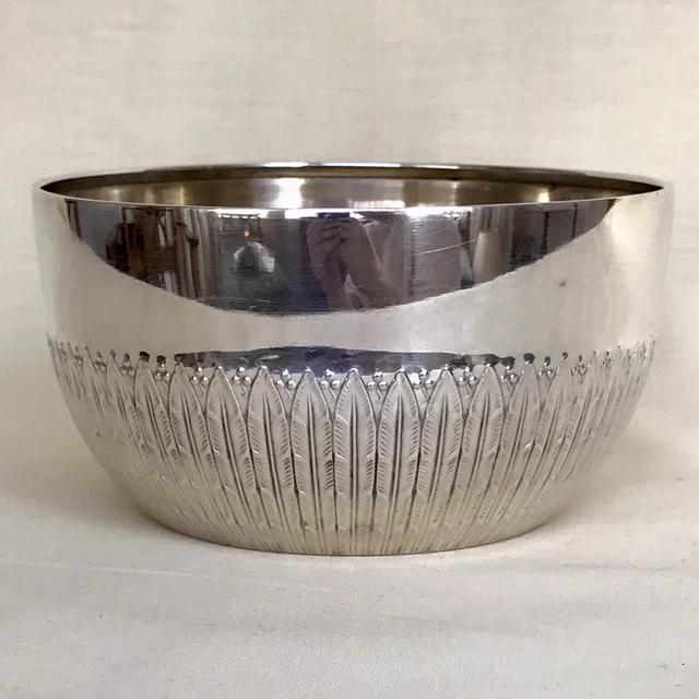 Ciotola in argento massiccio svedese 1914 respinta di Guldsmeds Aktiebolaget GAB 165 g