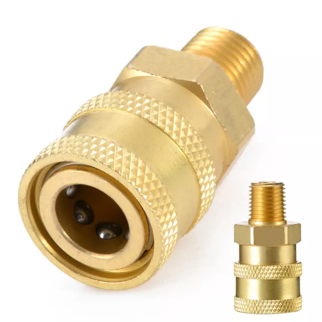 High Pressure Washer Brass Hose Quick Connect 1/4" Male Coupler Socket NPT-M High Pressure Washer Brass Hose Quick Connect 1/4" Male Coupler Socket NPT-M