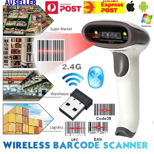 New Bluetooth 4.0 Wireless Barcode Scanner Reader For Android IOS Windows iPhone