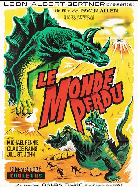 Affiche / Poster 120x160 cm "Le monde perdu / The Lost World" Irwin Allen 1960