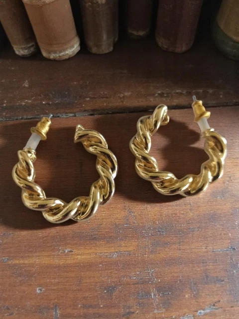 Boucles d'oreilles fantaisie vintage, style rétro, paire ancienne