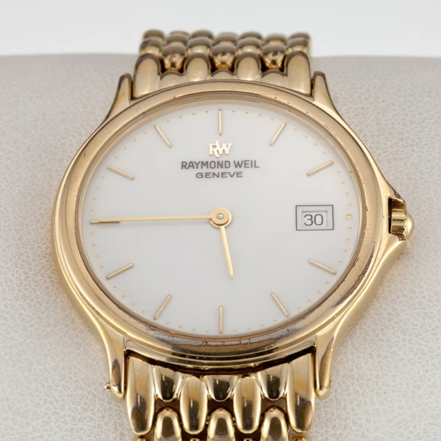 RAYMOND WEIL PLAQU Or Homme Quartz Montre W Date 5568 EUR 634