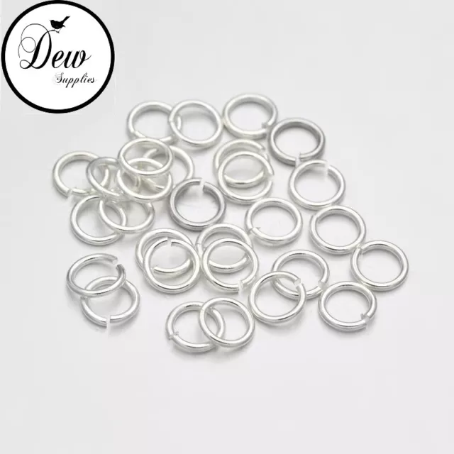 100 Jump rings 4mm brass open silver jumprings High quality jewellery findings