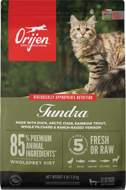 ORIJEN Tundra Grain-Free Dry Cat Food, 4lb
