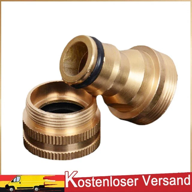 2 Pcs Faucet Fitting Brass Tap Quick Connector for Garden Tubing Car Washer Pipe