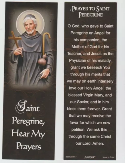 *Devotional Bookmark-"Prayer to Saint Peregrine"  .../Hear My Prayers//