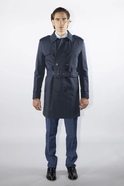 Trench-coat Vintage CYCLONE Imperméable Années 70 - Taille 46/48, Made In France, Vert Gris