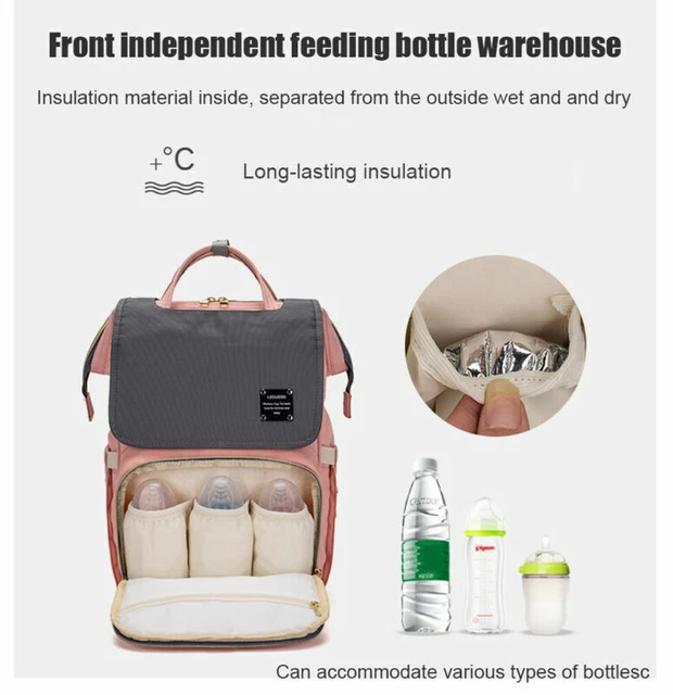 LEQUEEN 070 Mummy Baby Diaper Bag Maternity Nappy Backpack Independent Wet Bag 4
