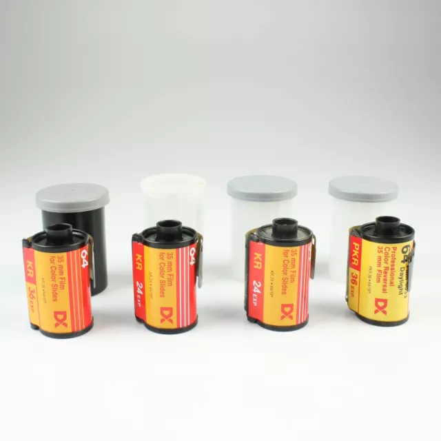 Lot of 4 Rolls *EXPIRED* Kodak Kodachrome Film ISO 64 - 35mm - Color Slide Film