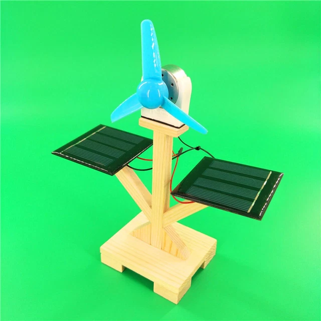 Hágalo usted mismo Kit Modelo de Ventilador con Energía Solar Niños Divertido Hecho a Mano Tecnología Científica