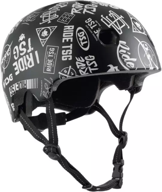 TSG Meta BMX Scooter Skateboard Helm Graphic Design Sticky schwarz L/XL 58-60cm