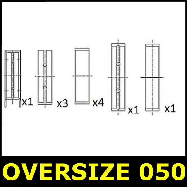 CRANKSHAFT MAIN BEARING Set 050 FOR FORD RANGER 160bhp II 2.2 15->ON