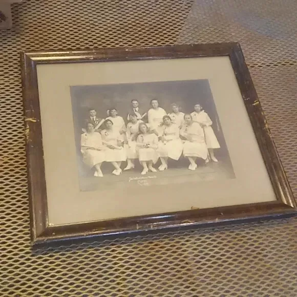 Vtg 1919 Frame nursing school portrait white hall pa township class