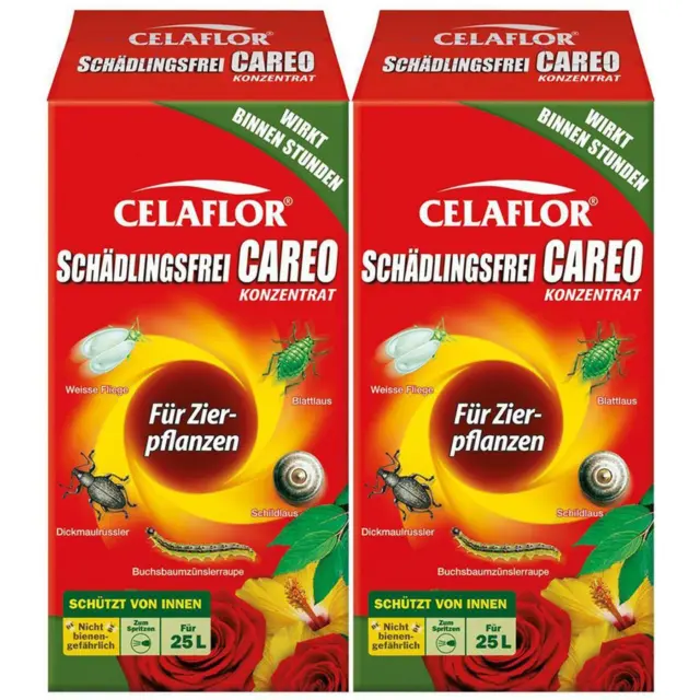 2 x 250 ml Celaflor Schädlingsfrei Careo Konzentrat Zierpflanzen Schutz