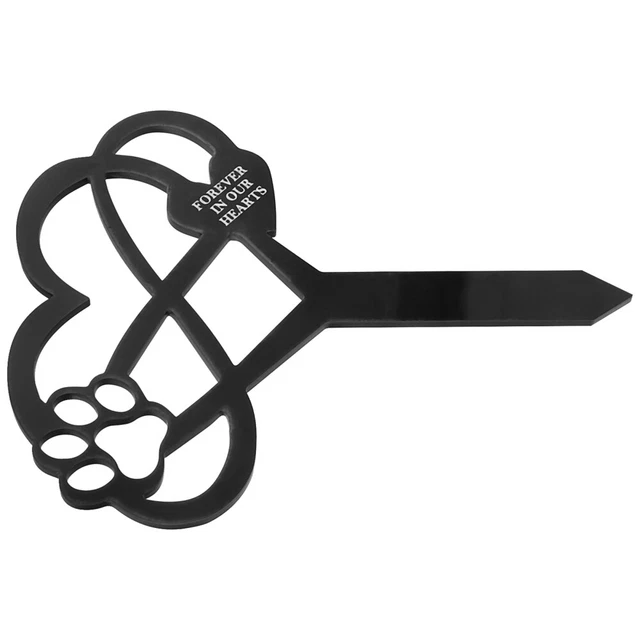 Memorial Garden Grave Garden Yard Sign Memorial Heart Shaped Stake for Pet Grave