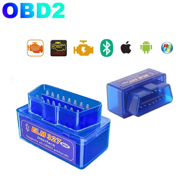 Moonar - Mini ELM327 Interfaccia Bluetooth OBD-II OBD2 Auto Diagnostic Scan Tool