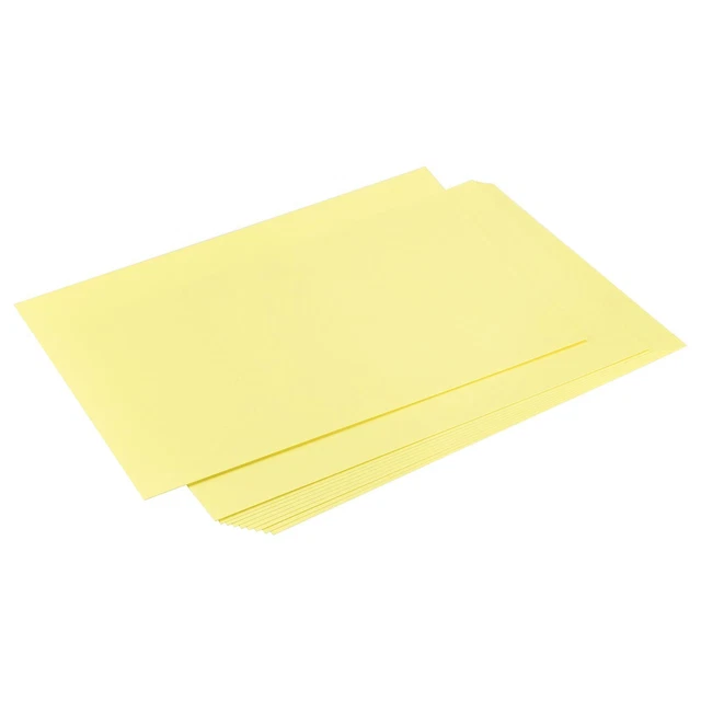 Cartulina Recortes Álbum Papel 11.7" x 16.5", 74 Lb/200 Gsm Claro Amarillo 10uds