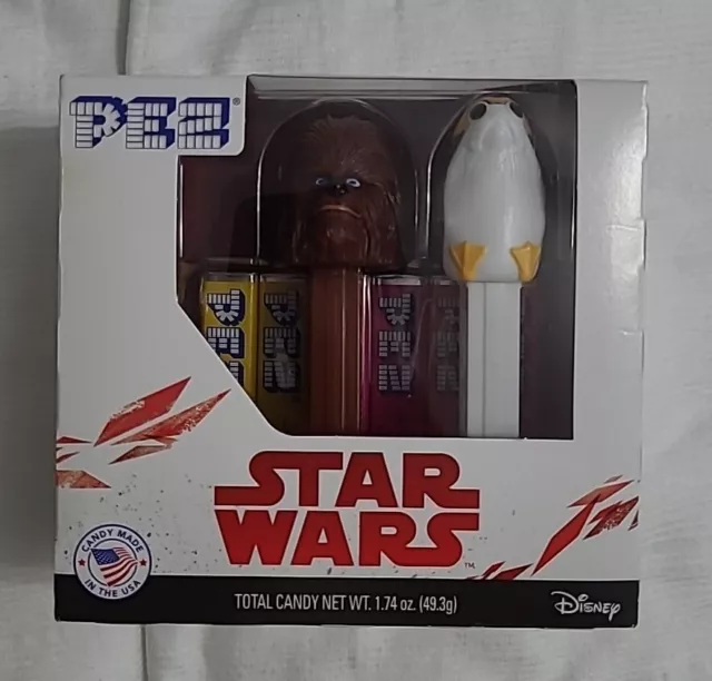 Star Wars: The Last Jedi Chewbacca And Porg Pez Dispenser Set Candy New SEALED