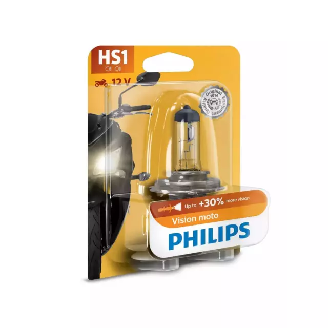 Philips Vision moto HS1 Halogen bis zu 30% mehr Licht 35/35W 12V Autolampen