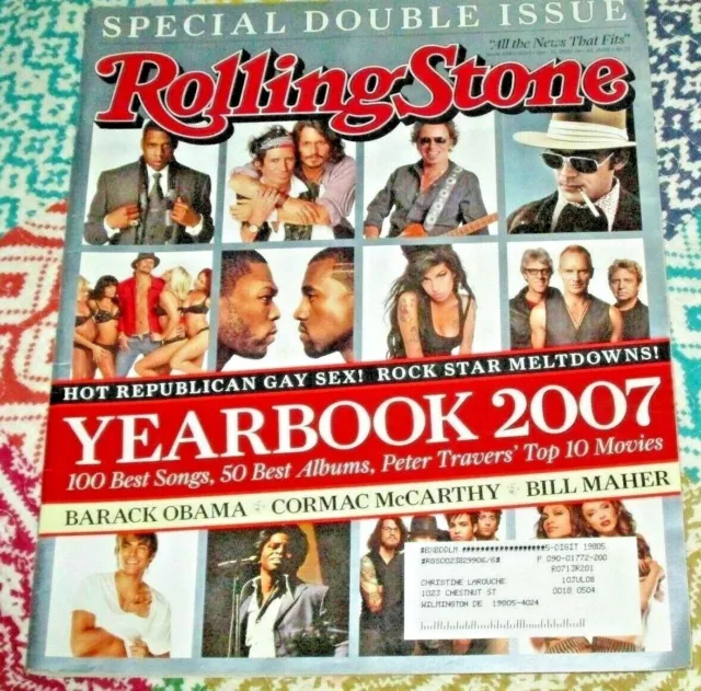 Rolling Stone Magazine January 2008 Special Double Issue Yearbook 2007