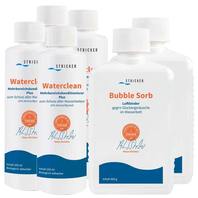 Letti ad acqua 4x condizionatori Waterclean 2x legante aria Bubble Sorb Stricker