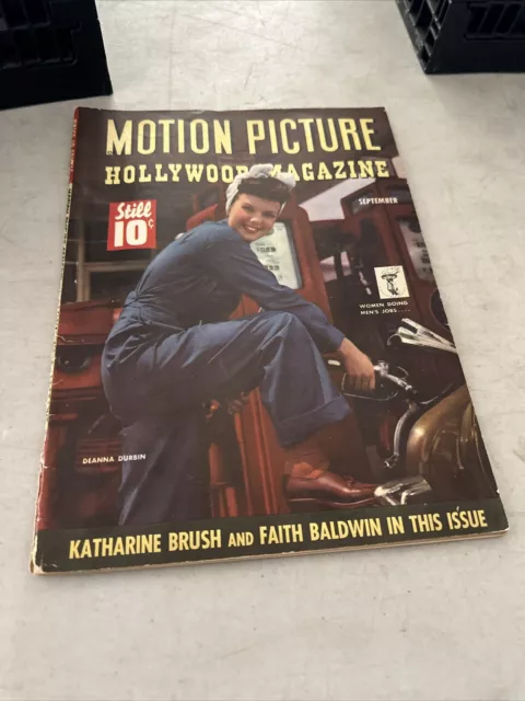 Motion Picture The Original Screen Magazine Sep 1941 Deanna Durbin Cover - VG